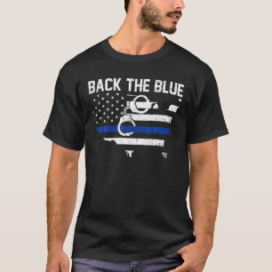 Back The Blue American, Cops, Handcuffs Police T-Shirt