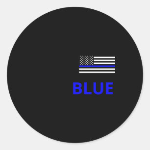 Back The Blue American Flag Sticker