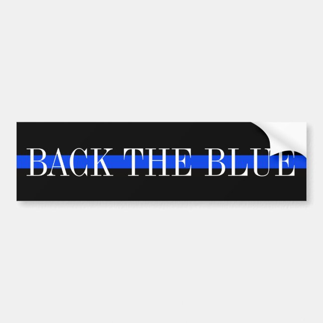 BACK THE BLUE BUMPER STICKER (Front)