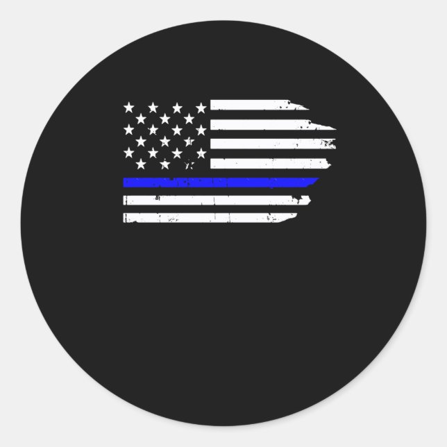 Back The Blue Flag Sticker  (Front)
