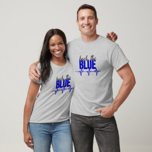 Back The Blue Heartbeat T-Shirt