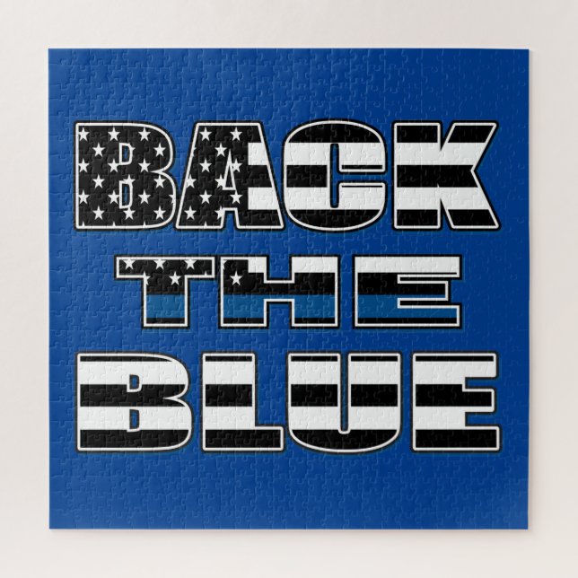 Back The Blue Jigsaw Puzzle (Vertical)