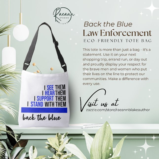 Back the Blue Law Enforcement Tote Bag (Creator Uploaded)