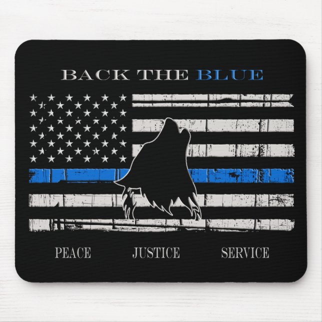 Back the Blue Mouse Pad (Front)