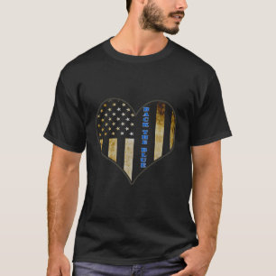 Back The Blue Support Police Officers Usa Flag Men T-Shirt