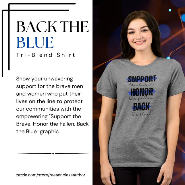 Back the Blue Tri-Blend Shirt (Creator Uploaded)