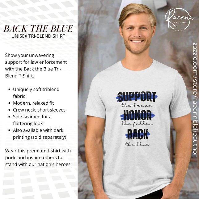 Back the Blue Tri-Blend Shirtr Shirt (Creator Uploaded)