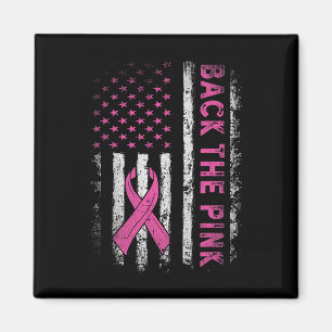 Back The Pink Breast Cancer Awareness Flag Toddler Magnet