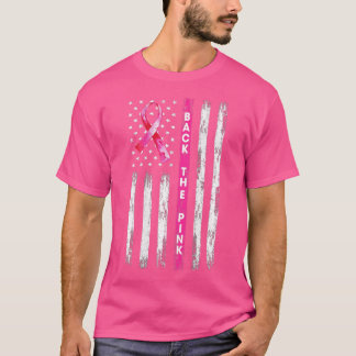 Back The Pink Ribbon American Flag Breast Cancer A T-Shirt