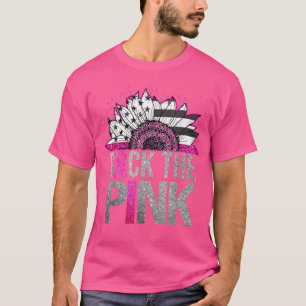 Back The Pink Ribbon Sunflower Breast Cancer Aware T-Shirt