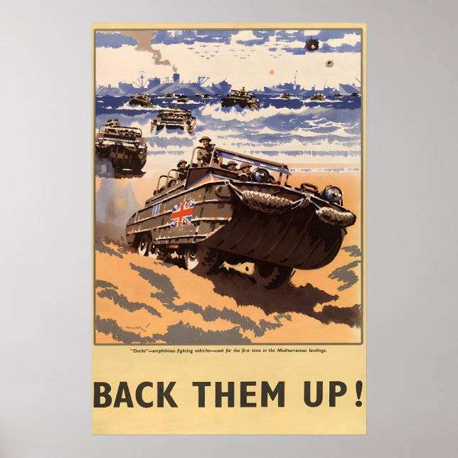 Back Them Up - World War Two Poster Prints (Front)