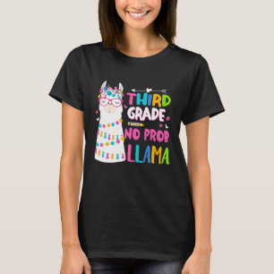 Back To 3rd Grade No Prob Llama Teacher Student T-Shirt