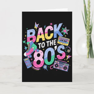Back To 80s 1980s Vintage Eighties Retro Birthday Card