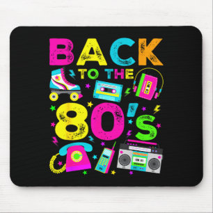Back To 80's 1980s Vintage Style Eighties Retro Pa Mouse Pad