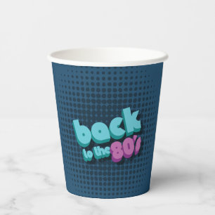 Back to 80s Retro Groovy Hippie Birthday  Paper Cups
