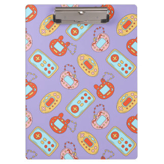 Back to 90s - Colourful Y2K Tamagotchi Toys Clipboard