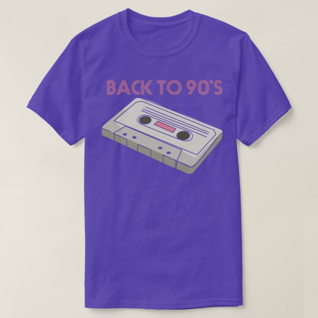 Back To 90s Mixtape Vintage Cassette T-Shirt (Design Front)