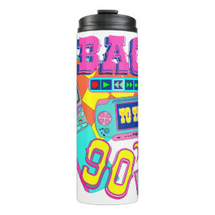 Back to 90s Neon Arcade Thermal Tumbler