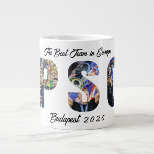 Back To Back Champions Personalised Paris PSG Large Coffee Mug