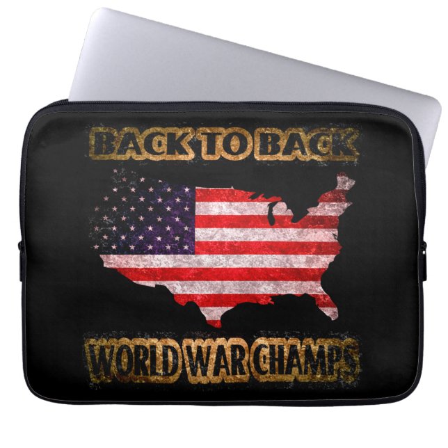 Back to Back World War Champs Laptop Sleeve (Front)