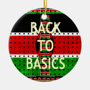 Back to Basics: Kenya Flag Themed Weaving Culture Ceramic Tree Decoration