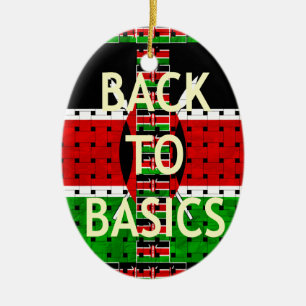 Back to Basics: Kenya Flag Themed Weaving Culture Ceramic Tree Decoration