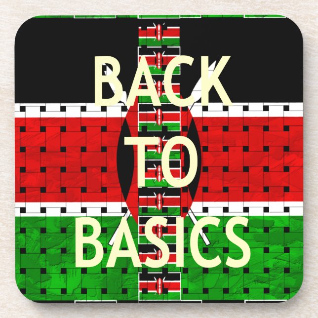 Back to Basics: Kenya Flag Themed Weaving Culture Coaster (Front)