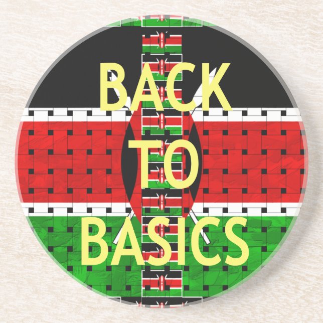Back to Basics: Kenya Flag Themed Weaving Culture Coaster (Front)
