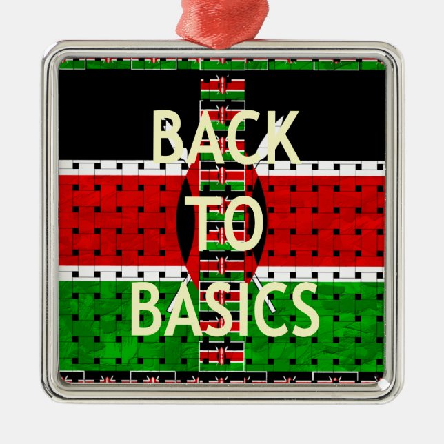 Back to Basics: Kenya Flag Themed Weaving Culture Metal Tree Decoration (Front)