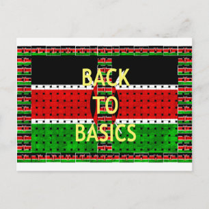 Back to Basics: Kenya Flag-Themed  Weaving Culture Postcard