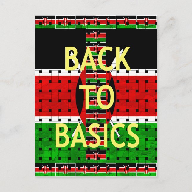 Back to Basics: Kenya Flag Themed Weaving Culture Postcard (Front)
