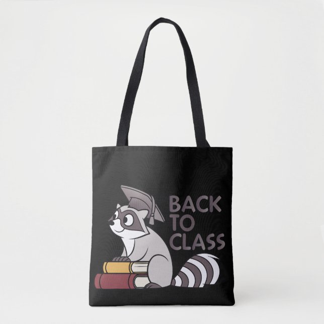 Back to Class 2025 Racoon Design Tote Bag (Front)