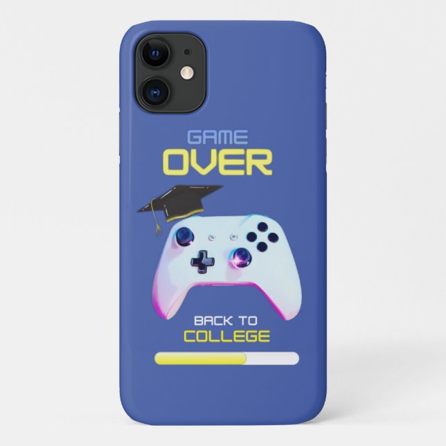  back to college yellow blue glow glitter  Case-Mate iPhone case (Back)