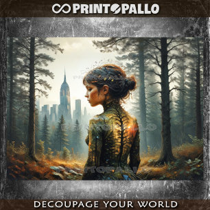 Back to Nature: girl.  Tissue Paper