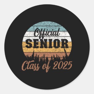 Back To School5 Senior 2025  Classic Round Sticker