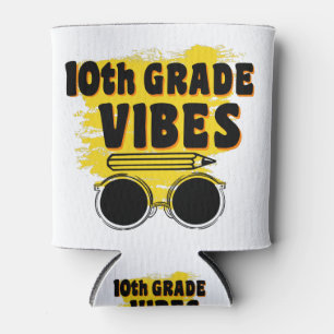 Back To School 10th Grade Vibes Shirt First Day Can Cooler