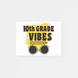 Back To School 10th Grade Vibes Shirt First Day Post-it Notes