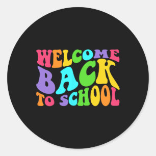 Back To School 1st Day Of School Students Teacher  Classic Round Sticker