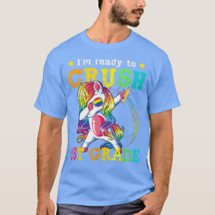Back to School 1st Grade Dabbing Unicorn Girls Gi T-Shirt