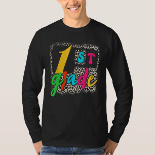 Back To School 1st Grade Level  Leopard T-Shirt