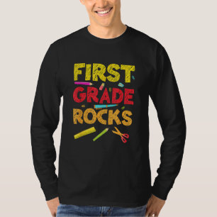 Back To School 1st Grade Rocks Student Teacher Tea T-Shirt