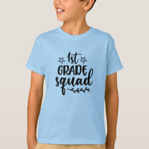 Back to School 1st Grade Squad Typography  T-Shirt