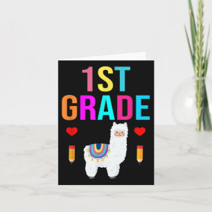 Back To School 1st Grade Teacher Llama Lover Gift Card