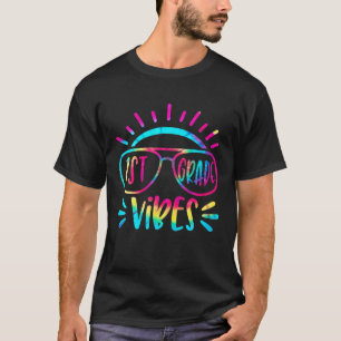 Back To School 1St Grade Vibes Squad Tie Dye Teach T-Shirt