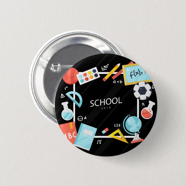 BACK TO SCHOOL 2018 6 CM ROUND BADGE (Front & Back)