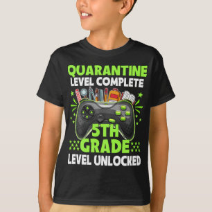 Back To School 2021 Quarantine 5th Grade Level  T-Shirt