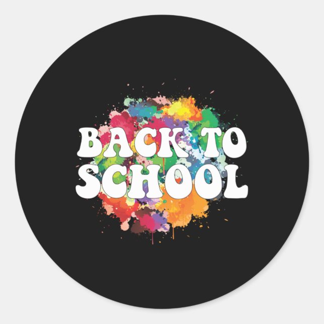 Back To School 2025  Classic Round Sticker (Front)