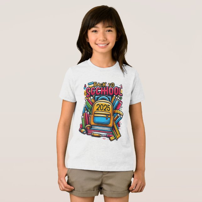 Back to School 2025 – Funny & Motivational Student Tri-Blend Shirt (Front Full)