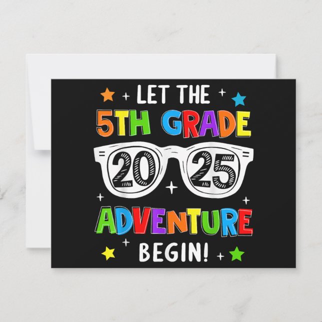 Back To School 2025 Let The 5th Grade Adventure Be Invitation (Front)