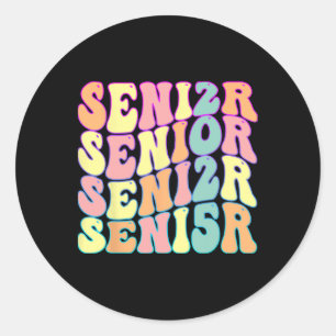 Back To School 2025 Senior 2025 Cl Of 2025 Classic Round Sticker
